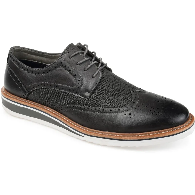 Warrick Mens Faux Leather Office Oxfords